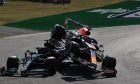 Max Verstappen (NLD) Red Bull Racing RB16B and Lewis Hamilton (GBR) Mercedes AMG F1 W12 crash at the first chicane. 12.09.2021. Formula 1 World Championship, Rd 14, Italian Grand Prix, Monza