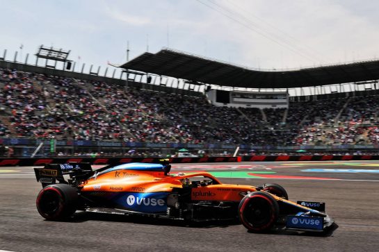 Lando Norris (GBR) McLaren MCL35M.
05.11.2021. Formula 1 World Championship, Rd 18, Mexican Grand Prix, Mexico City, Mexico, Practice Day.
- www.xpbimages.com, EMail: requests@xpbimages.com © Copyright: Batchelor / XPB Images