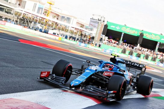 Esteban Ocon (FRA) Alpine F1 Team A521.
05.11.2021. Formula 1 World Championship, Rd 18, Mexican Grand Prix, Mexico City, Mexico, Practice Day.
- www.xpbimages.com, EMail: requests@xpbimages.com © Copyright: Batchelor / XPB Images