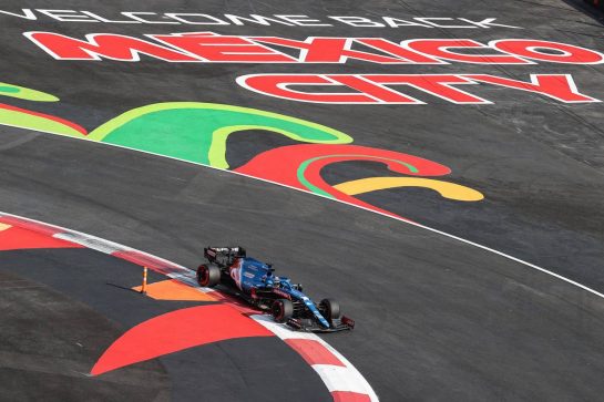 Fernando Alonso (ESP) Alpine F1 Team A521.
05.11.2021. Formula 1 World Championship, Rd 18, Mexican Grand Prix, Mexico City, Mexico, Practice Day.
- www.xpbimages.com, EMail: requests@xpbimages.com © Copyright: Charniaux / XPB Images
