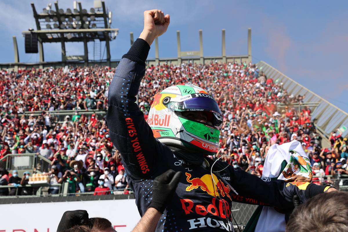 Perez celebrates incredible historic podium in Mexico