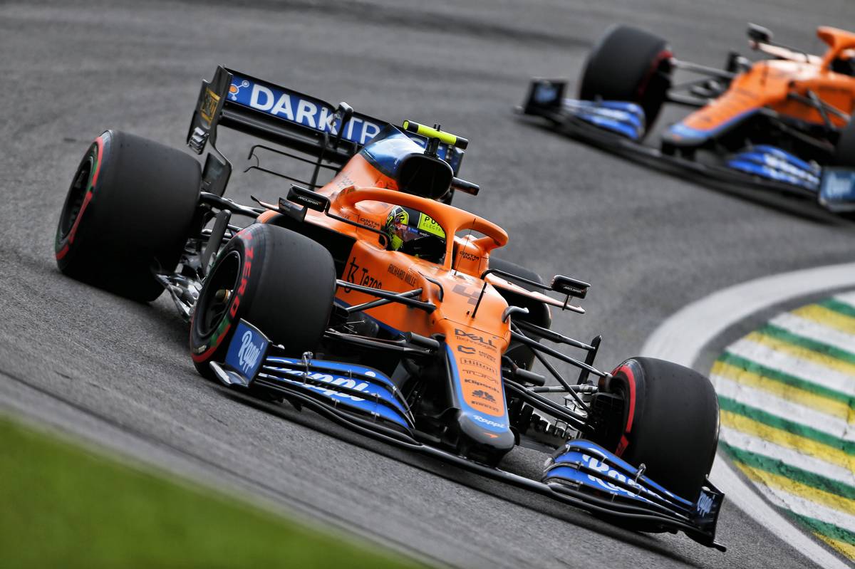 Lando Norris (GBR) McLaren MCL35M. 12.11.2021. Formula 1 World Championship, Rd 19, Brazilian Grand Prix, Sao Paulo