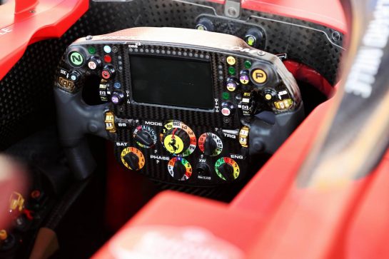 Ferrari SF-21 steering wheel.
18.11.2021. Formula 1 World Championship, Rd 20, Qatar Grand Prix, Doha, Qatar, Preparation Day.
- www.xpbimages.com, EMail: requests@xpbimages.com © Copyright: Batchelor / XPB Images