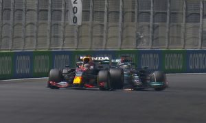 Verstappen handed 10-second penalty for collision with Hamilton