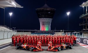 Ferrari team line-up - 2021 end of season at Abu Dhabi.