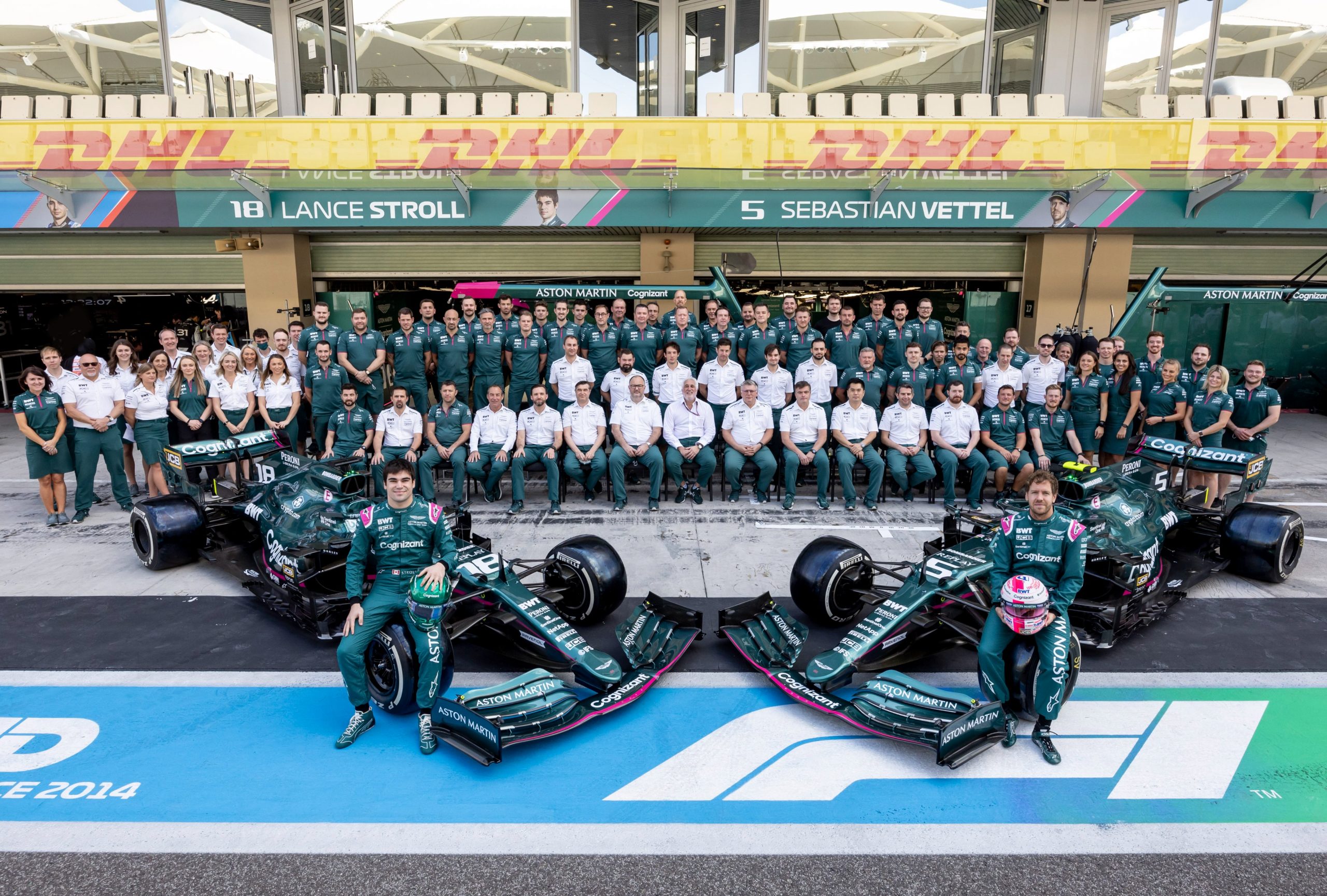 Aston Martin team line-up - 2021 end of season at Abu Dhabi.