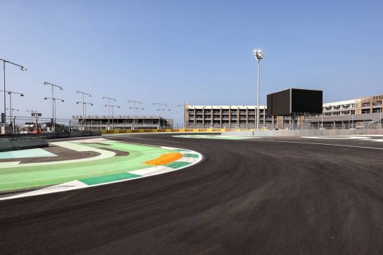 Track Atmosphere, first corner02.12.2021. Formula 1 World Championship, Rd 21, Saudi Arabian Grand Prix, Jeddah, Saudi Arabia, Preparation Day.- www.xpbimages.com, EMail: requests@xpbimages.com © Copyright: Charniaux / XPB Images