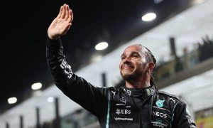 Lewis Hamilton (GBR) Mercedes AMG F1 celebrates his pole position in qualifying parc ferme. 04.12.2021. Formula 1 World Championship, Rd 21, Saudi Arabian Grand Prix, Jeddah