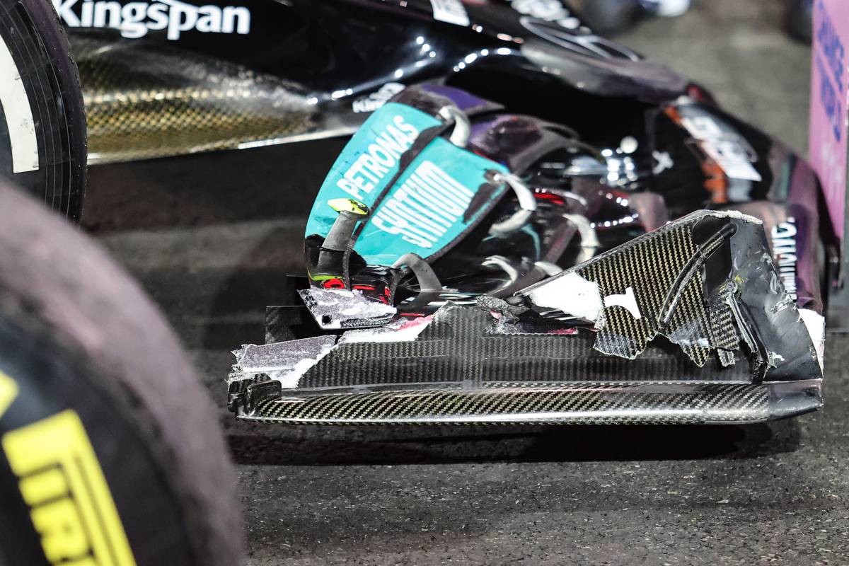 Lewis Hamilton (GBR), Mercedes AMG F1 front wing 05.12.2021. Formula 1 World Championship, Rd 21, Saudi Arabian Grand Prix, Jeddah