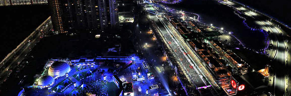 The grid at the start of the 2021 Saudi Arabian GP - Sunday December 5 - Jeddah