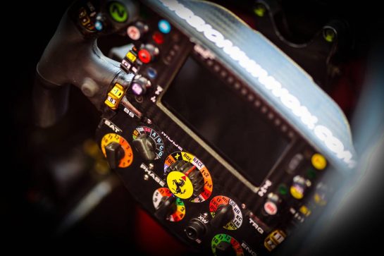 Scuderia Ferrari  steering wheel09.12.2021. Formula 1 World Championship, Rd 22, Abu Dhabi Grand Prix, Yas Marina Circuit, Abu Dhabi, Preparation Day.- www.xpbimages.com, EMail: requests@xpbimages.com © Copyright: Charniaux / XPB Images