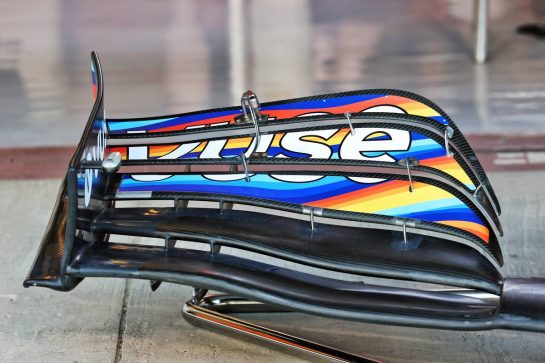 McLaren MCL35M front wing detail - new livery.
09.12.2021. Formula 1 World Championship, Rd 22, Abu Dhabi Grand Prix, Yas Marina Circuit, Abu Dhabi, Preparation Day.
- www.xpbimages.com, EMail: requests@xpbimages.com © Copyright: Batchelor / XPB Images