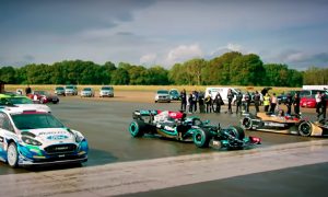 Video: F1, FE and WRC cars face-off in all-star drag race