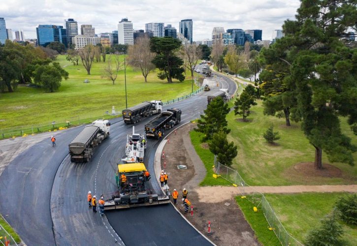 Modifications being made to the Albert Park Circuit in Melbourne