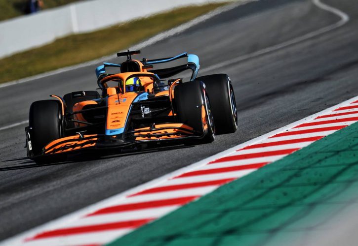 Lando Norris (GBR) McLaren MCL36. 23.02.2022. Formula One Testing, Day One, Barcelona, Spain