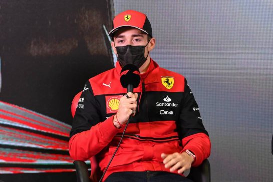 Charles Leclerc (MON) Ferrari in the FIA Press Conference.
24.02.2022. Formula One Testing, Day Two, Barcelona, Spain. Thursday.
- www.xpbimages.com, EMail: requests@xpbimages.com © Copyright: FIA Pool Image for Editorial Use Only