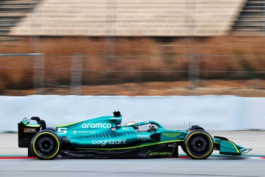 Sebastian Vettel (GER) Aston Martin F1 Team AMR22.
24.02.2022. Formula One Testing, Day Two, Barcelona, Spain. Thursday.
- www.xpbimages.com, EMail: requests@xpbimages.com © Copyright: Batchelor / XPB Images