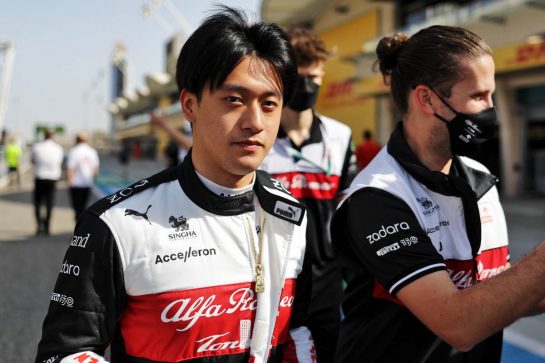 Guanyu Zhou (CHN) Alfa Romeo F1 Team.
10.03.2022. Formula 1 Testing, Sakhir, Bahrain, Day One.
- www.xpbimages.com, EMail: requests@xpbimages.com © Copyright: Bearne / XPB Images