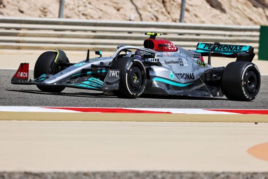 Lewis Hamilton (GBR) Mercedes AMG F1 W13.
10.03.2022. Formula 1 Testing, Sakhir, Bahrain, Day One.
- www.xpbimages.com, EMail: requests@xpbimages.com © Copyright: Moy / XPB Images