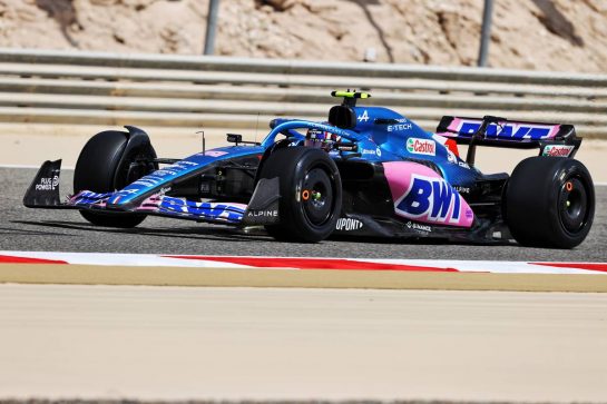 Esteban Ocon (FRA) Alpine F1 Team A522.
10.03.2022. Formula 1 Testing, Sakhir, Bahrain, Day One.
- www.xpbimages.com, EMail: requests@xpbimages.com © Copyright: Moy / XPB Images