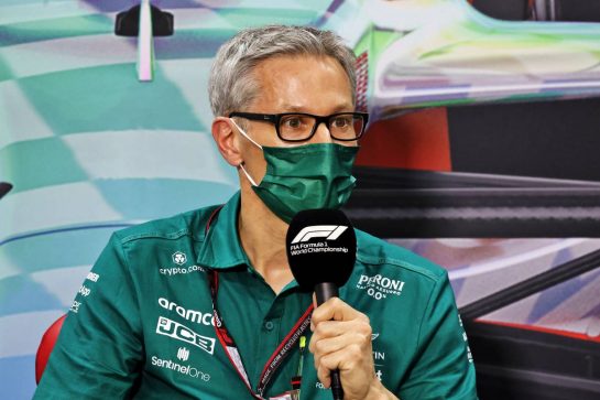 Mike Krack (LUX) Aston Martin F1 Team, Team Principal in the FIA Press Conference.
10.03.2022. Formula 1 Testing, Sakhir, Bahrain, Day One.
- www.xpbimages.com, EMail: requests@xpbimages.com © Copyright: Bearne / XPB Images