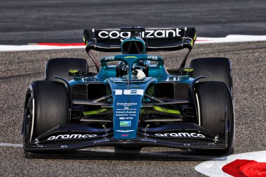 Lance Stroll (CDN) Aston Martin F1 Team AMR22.
10.03.2022. Formula 1 Testing, Sakhir, Bahrain, Day One.
- www.xpbimages.com, EMail: requests@xpbimages.com © Copyright: Batchelor / XPB Images