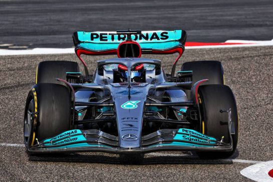 George Russell (GBR) Mercedes AMG F1 W13.
10.03.2022. Formula 1 Testing, Sakhir, Bahrain, Day One.
- www.xpbimages.com, EMail: requests@xpbimages.com © Copyright: Batchelor / XPB Images