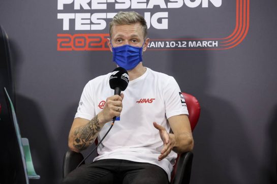 Kevin Magnussen (DEN) Haas F1 Team in the FIA Press Conference.
12.03.2022. Formula 1 Testing, Sakhir, Bahrain, Day Three.
- www.xpbimages.com, EMail: requests@xpbimages.com © Copyright: XPB Images
