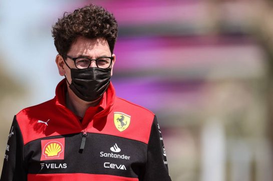Mattia Binotto (ITA) Ferrari Team Principal 
18.03.2022. Formula 1 World Championship, Rd 1, Bahrain Grand Prix, Sakhir, Bahrain, Practice Day
- www.xpbimages.com, EMail: requests@xpbimages.com © Copyright: Charniaux / XPB Images