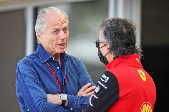 (L to R): Martin Reiss (SUI) Global Racing Group with Laurent Mekies (FRA) Ferrari Sporting Director.
18.03.2022. Formula 1 World Championship, Rd 1, Bahrain Grand Prix, Sakhir, Bahrain, Practice Day
- www.xpbimages.com, EMail: requests@xpbimages.com © Copyright: Coates / XPB Images