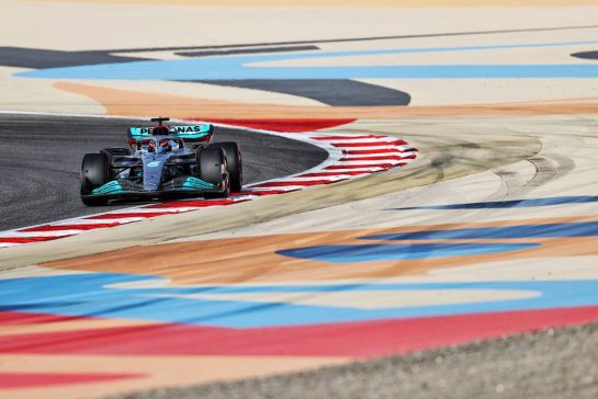 George Russell (GBR) Mercedes AMG F1 W13.
18.03.2022. Formula 1 World Championship, Rd 1, Bahrain Grand Prix, Sakhir, Bahrain, Practice Day
- www.xpbimages.com, EMail: requests@xpbimages.com © Copyright: Moy / XPB Images