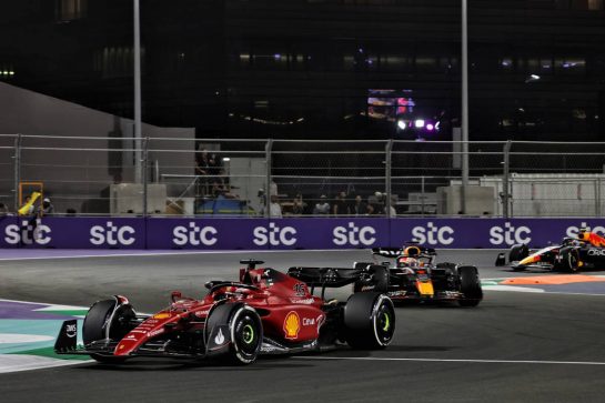 Charles Leclerc (MON) Ferrari F1-75.
27.03.2022. Formula 1 World Championship, Rd 2, Saudi Arabian Grand Prix, Jeddah, Saudi Arabia, Race Day.
- www.xpbimages.com, EMail: requests@xpbimages.com © Copyright: Bearne / XPB Images