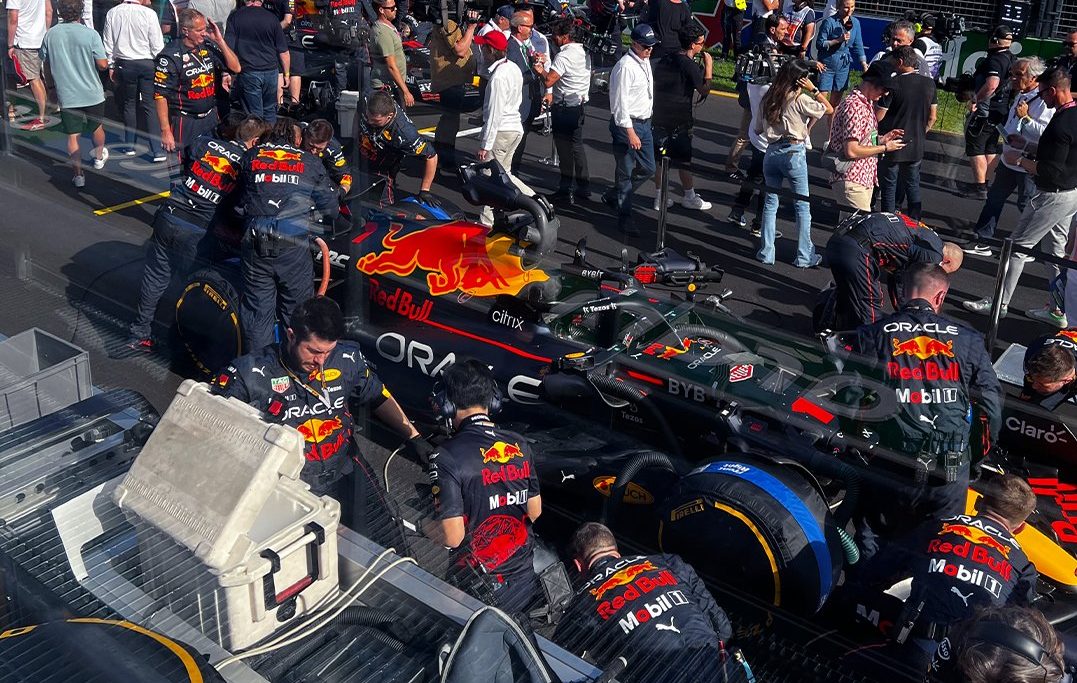 Red Bull's Max Verstappen on the grid ahead of the start of the 2022 Australian Grand Prix