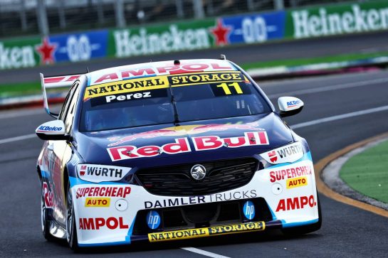 Sergio Perez (MEX) Red Bull Racing in a Triple Eight Commodore Aussie V8 Supercar.
07.04.2022. Formula 1 World Championship, Rd 3, Australian Grand Prix, Albert Park, Melbourne, Australia, Preparation Day.
- www.xpbimages.com, EMail: requests@xpbimages.com © Copyright: Batchelor / XPB Images