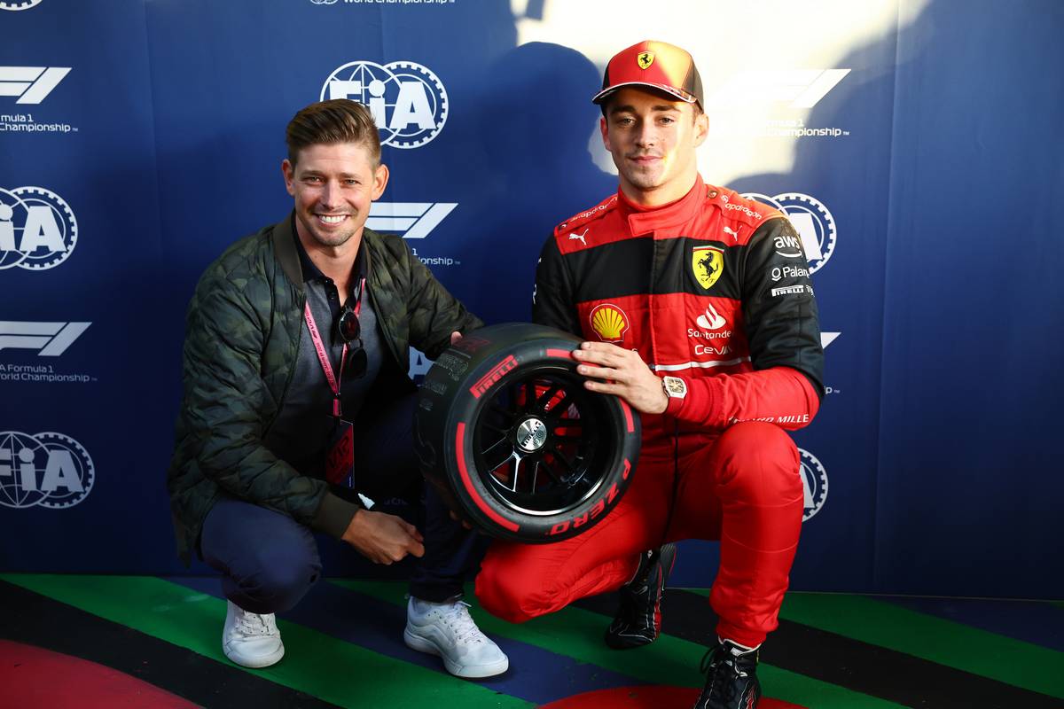 Casey Stoner (AUS) former Moto GP Rider and Charles Leclerc (MON) Ferrari. 09.04.2022. Formula 1 World Championship, Rd 3, Australian Grand Prix, Albert Park, Melbourne