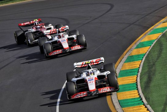 Mick Schumacher (GER) Haas VF-22.
10.04.2022. Formula 1 World Championship, Rd 3, Australian Grand Prix, Albert Park, Melbourne, Australia, Race Day.
- www.xpbimages.com, EMail: requests@xpbimages.com © Copyright: Bearne / XPB Images