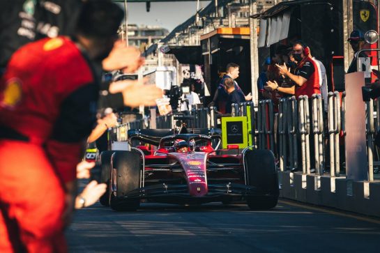 Race winner Charles Leclerc (MON) Ferrari F1-75 in parc ferme.
10.04.2022. Formula 1 World Championship, Rd 3, Australian Grand Prix, Albert Park, Melbourne, Australia, Race Day.
- www.xpbimages.com, EMail: requests@xpbimages.com © Copyright: Bearne / XPB Images