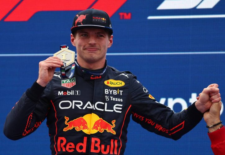 Max Verstappen (NLD) Red Bull Racing RB18. 23.04.2022. Formula 1 World Championship, Rd 4, Emilia Romagna Grand Prix, Imola, Italy, Sprint