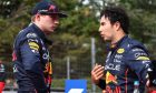 Max Verstappen (NLD) Red Bull Racing RB18 and Sergio Perez (MEX) Red Bull Racing RB18. 23.04.2022. Formula 1 World Championship, Rd 4, Emilia Romagna Grand Prix, Imola