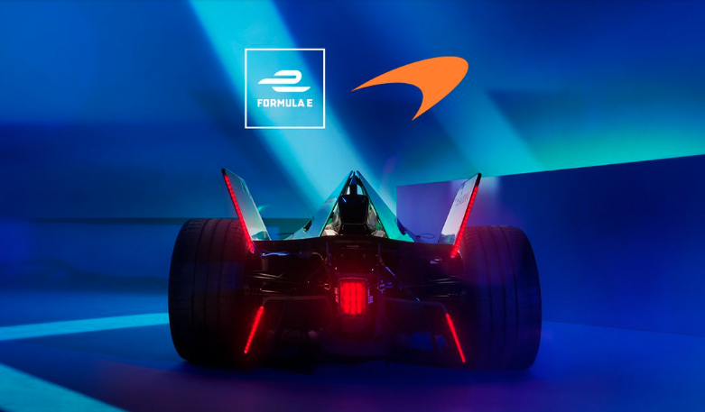 McLaren promotional image announcing its entry in the 2022/23 Formula E championship.