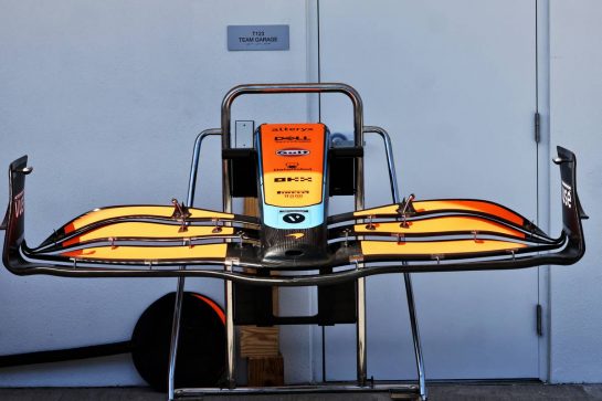 McLaren MCL36 front wing.
05.05.2022. Formula 1 World Championship, Rd 5, Miami Grand Prix, Miami, Florida, USA, Preparation Day.
- www.xpbimages.com, EMail: requests@xpbimages.com © Copyright: Batchelor / XPB Images