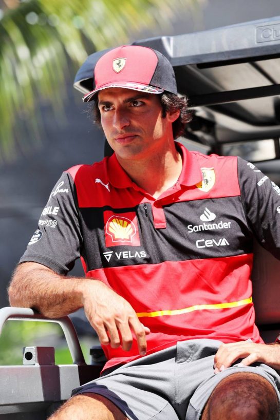 Carlos Sainz Jr (ESP) Ferrari.
05.05.2022. Formula 1 World Championship, Rd 5, Miami Grand Prix, Miami, Florida, USA, Preparation Day.
 - www.xpbimages.com, EMail: requests@xpbimages.com © Copyright: Coates / XPB Images