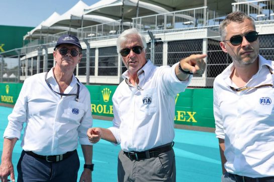 Gary Connely (AUS) FIA Steward and CAMS (Left) and Danny Sullivan (USA) FIA Steward (Centre).
05.05.2022. Formula 1 World Championship, Rd 5, Miami Grand Prix, Miami, Florida, USA, Preparation Day.
- www.xpbimages.com, EMail: requests@xpbimages.com © Copyright: Bearne / XPB Images