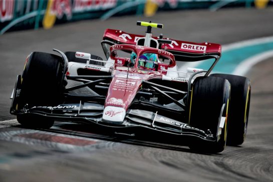 Guanyu Zhou (CHN) Alfa Romeo F1 Team C42.
06.05.2022. Formula 1 World Championship, Rd 5, Miami Grand Prix, Miami, Florida, USA, Practice Day.
- www.xpbimages.com, EMail: requests@xpbimages.com © Copyright: Coates / XPB Images
