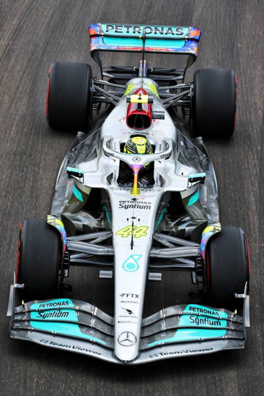 Lewis Hamilton (GBR) Mercedes AMG F1 W13.
06.05.2022. Formula 1 World Championship, Rd 5, Miami Grand Prix, Miami, Florida, USA, Practice Day.
 - www.xpbimages.com, EMail: requests@xpbimages.com © Copyright: Coates / XPB Images
