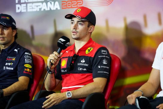 Charles Leclerc (MON) Ferrari in the FIA Press Conference.
20.05.2022 Formula 1 World Championship, Rd 6, Spanish Grand Prix, Barcelona, Spain, Practice Day.
- www.xpbimages.com, EMail: requests@xpbimages.com © Copyright: XPB Images