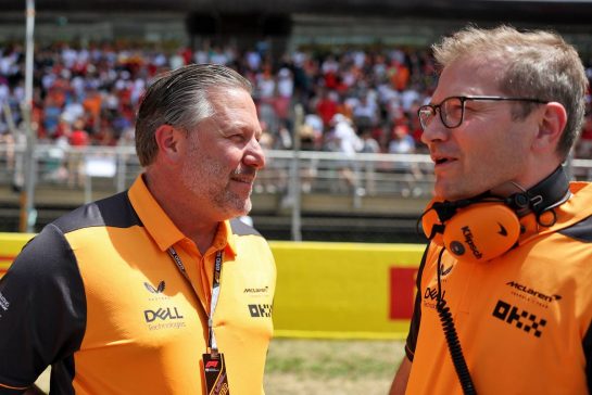 McLaren Racing boss Zak Brown and F1 team principal Andreas Seidl