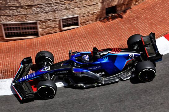 Alexander Albon (THA) Williams Racing FW44.
27.05.2022. Formula 1 World Championship, Rd 7, Monaco Grand Prix, Monte Carlo, Monaco, Friday.
- www.xpbimages.com, EMail: requests@xpbimages.com © Copyright: Batchelor / XPB Images