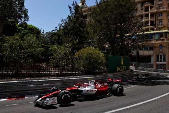 Guanyu Zhou (CHN) Alfa Romeo F1 Team C42.
27.05.2022. Formula 1 World Championship, Rd 7, Monaco Grand Prix, Monte Carlo, Monaco, Friday.
- www.xpbimages.com, EMail: requests@xpbimages.com © Copyright: Batchelor / XPB Images