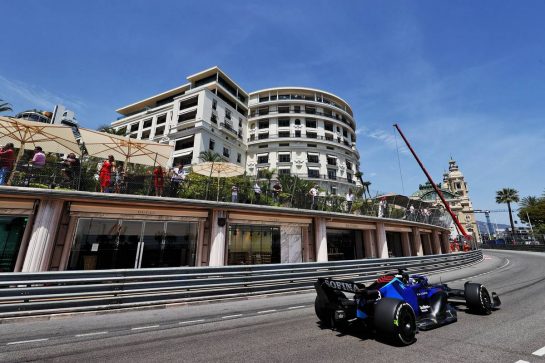 Alexander Albon (THA) Williams Racing FW44.
27.05.2022. Formula 1 World Championship, Rd 7, Monaco Grand Prix, Monte Carlo, Monaco, Friday.
- www.xpbimages.com, EMail: requests@xpbimages.com © Copyright: Moy / XPB Images